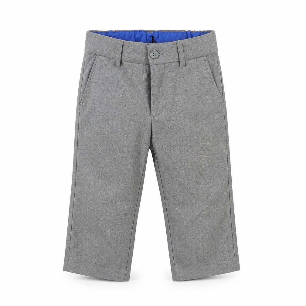 Front view of Next boys’ grey cargo trousers, size 3, years