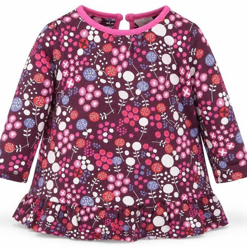 Mini Club Girls Purple Geometric  T-Shirt Dress  Size 6-9 Months