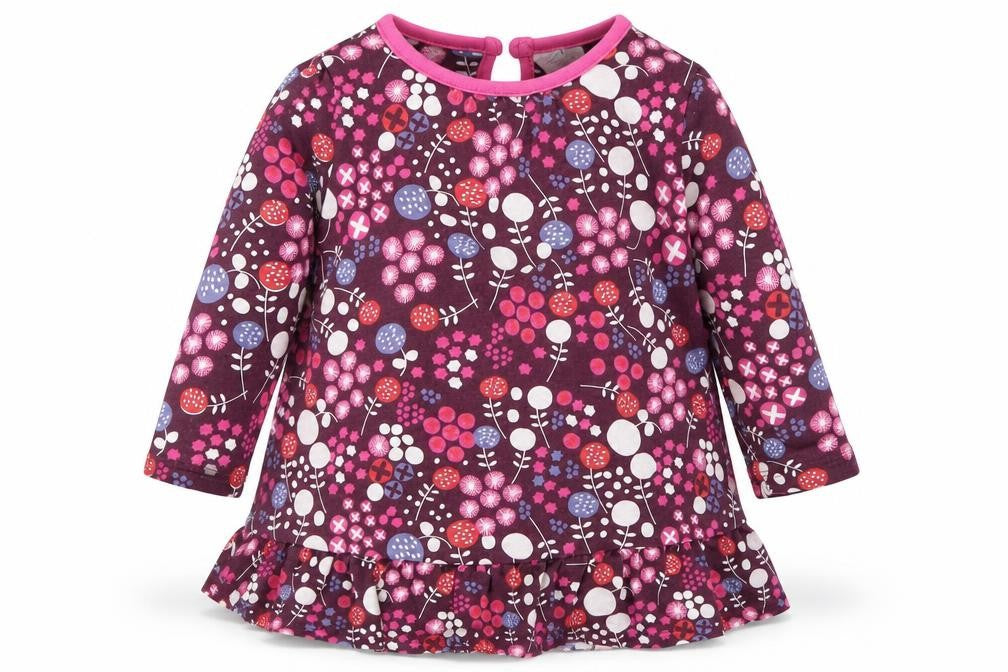 Mini Club Girls Purple Geometric  T-Shirt Dress  Size 6-9 Months