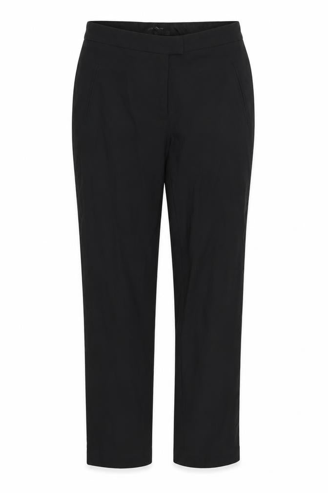 Front view of New Look women’s black trousers, size UK 8, 26.5-inch leg