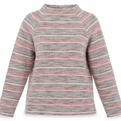 Oasis Womens Pink Striped  Pullover Jumper Size M