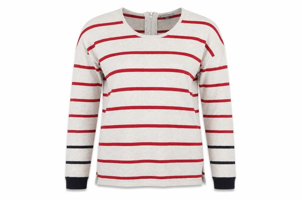 Front view of 89th & Madison women’s multicoloured striped jumper, size L