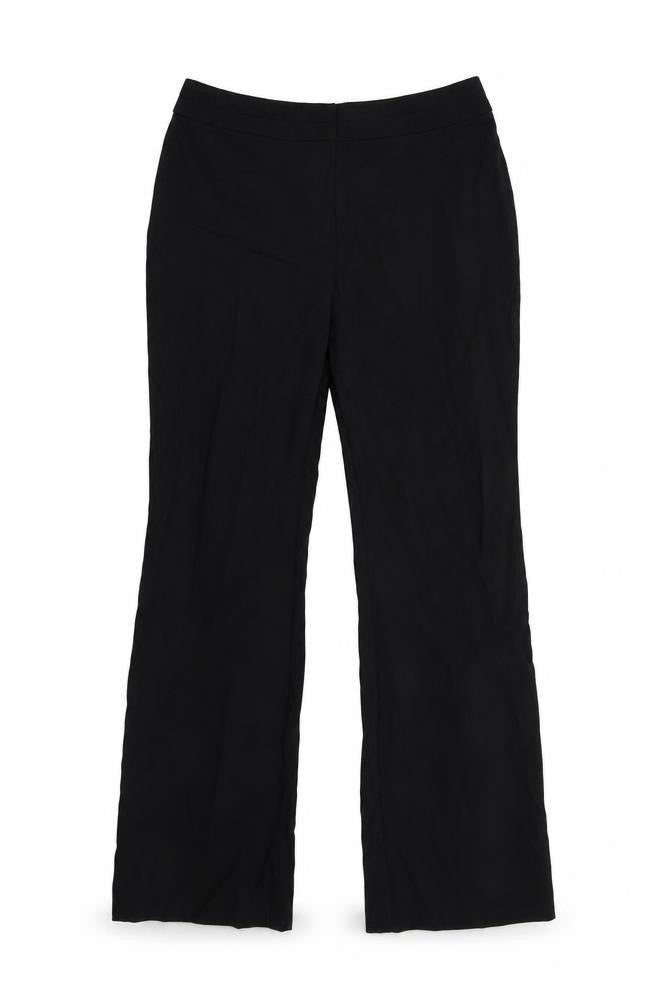 Front view of Papaya women’s black trousers, size UK 10, 27-inch leg