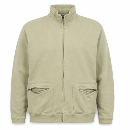 Detail Mens Beige   Full Zip Jumper Size M