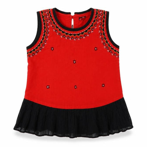 alam's Girls Red Floral  A-Line  Size 18 Months