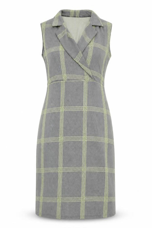 Front view of Pink Boutique women’s black geometric a-line, size M