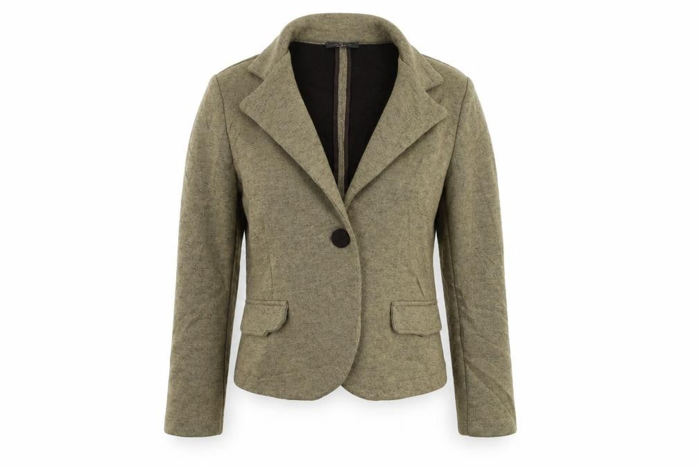 Front view of Preworn women’s brown jacket, size XL
