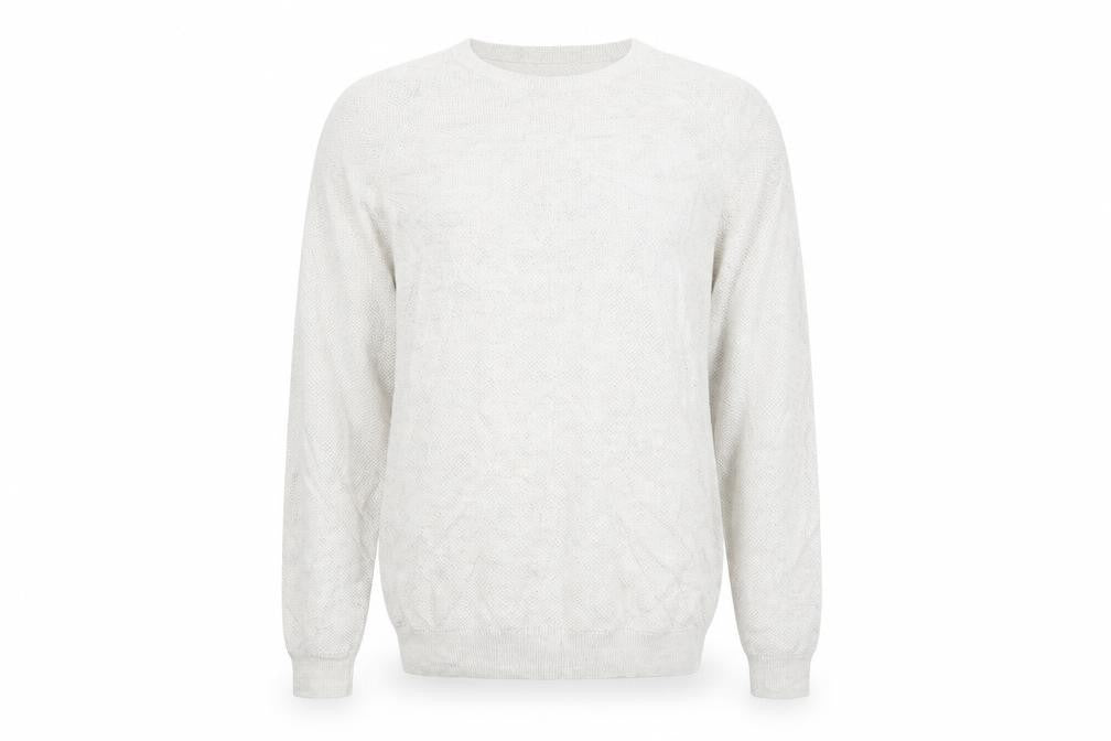Front view of Burton men’s grey jumper, size L