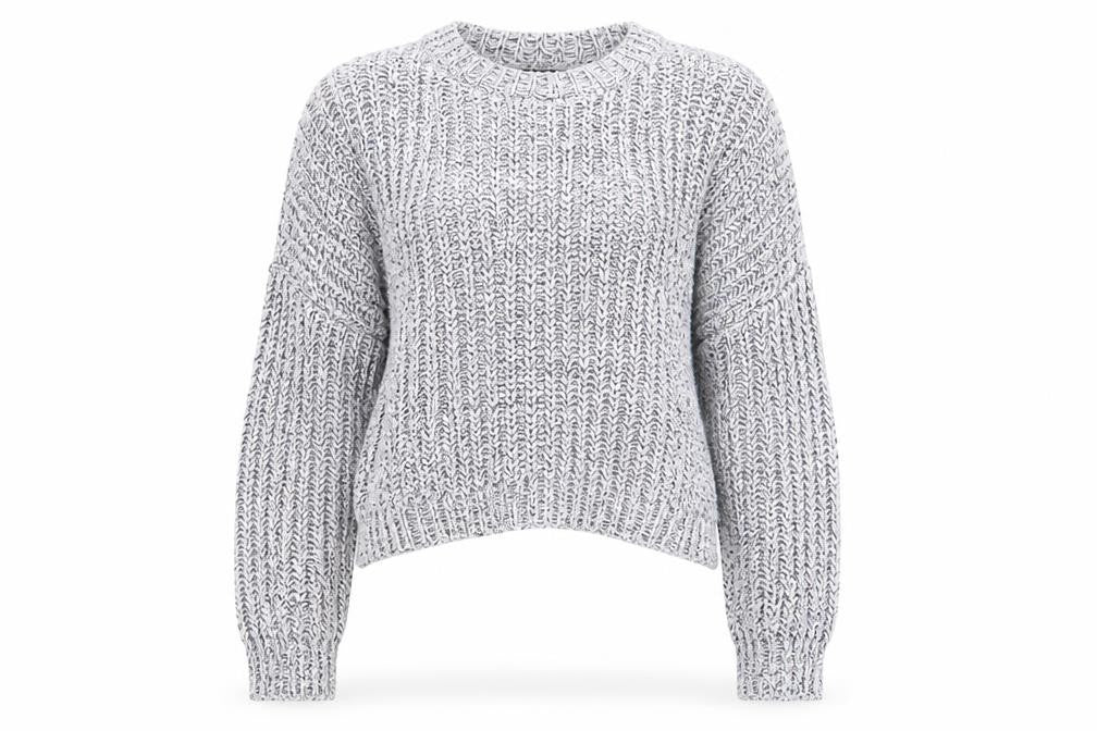 Front view of New Look women’s grey jumper, size S