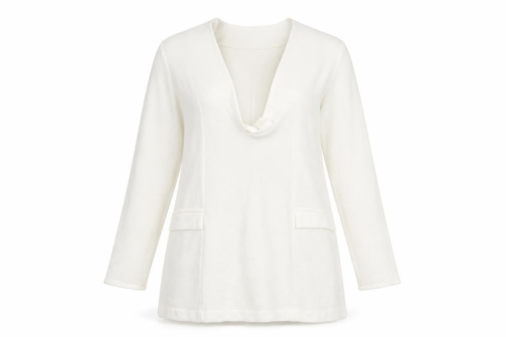 Front view of PRETTYLITTLETHING women’s white a-line, size UK 10
