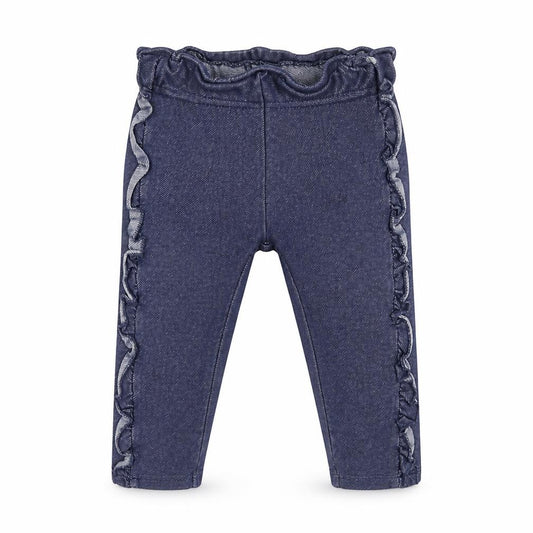 Front view of Nutmeg Baby Black Jersey Jogger Trousers, size 9-12, Months