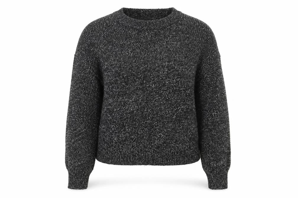 Front view of Divided by H&M women’s black knit jumper, size UK 8