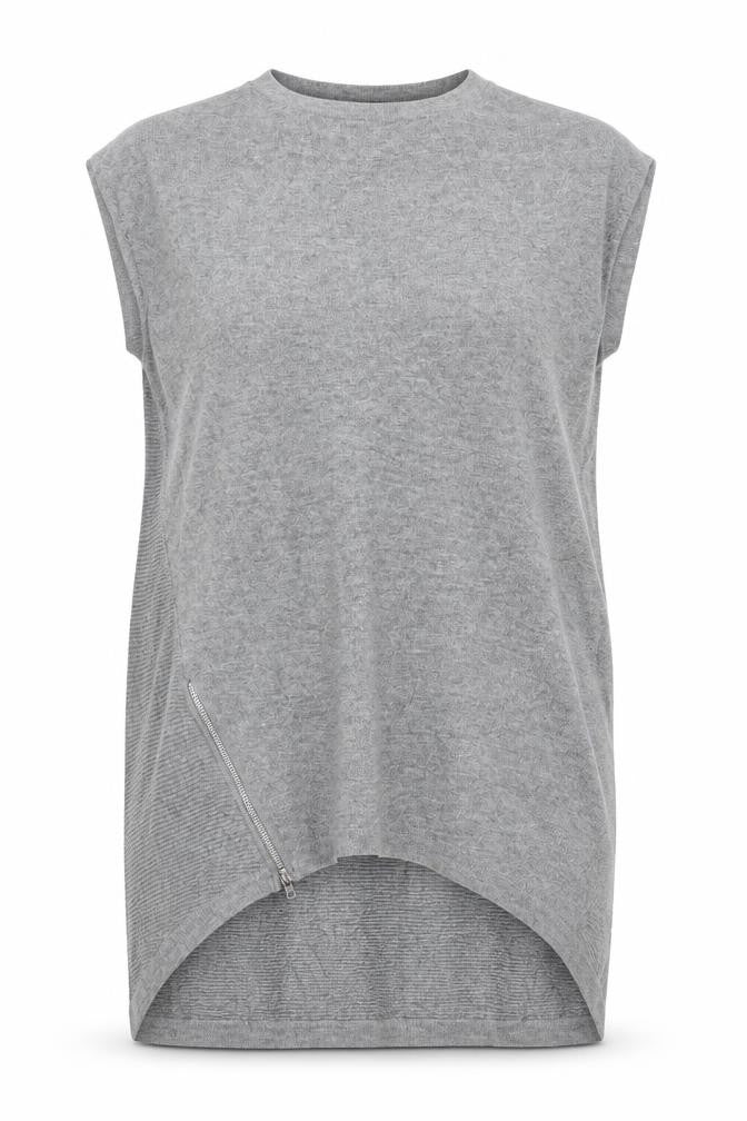 Front view of Warehouse women’s grey jumper dress, size UK 8