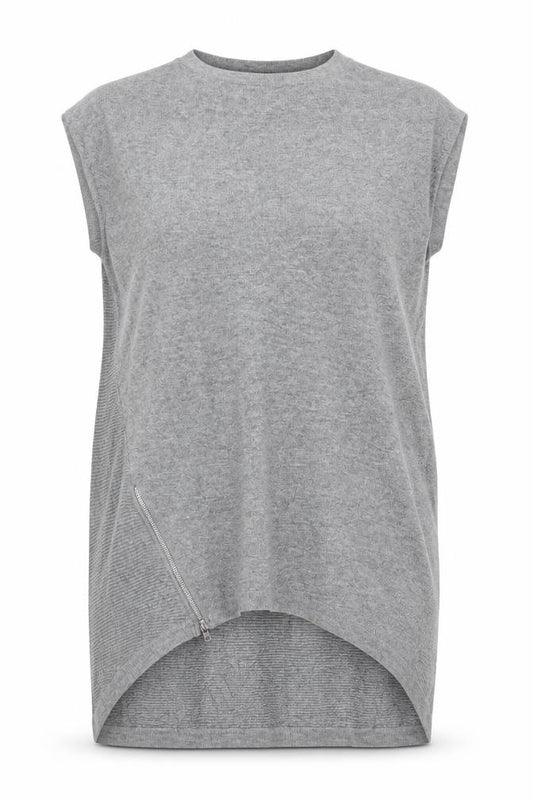 Front view of Warehouse women’s grey jumper dress, size UK 8