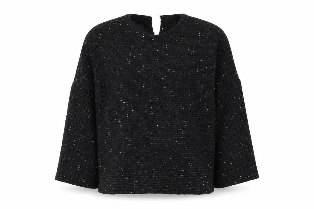Front view of Zara women’s black basic t-shirt, size XS