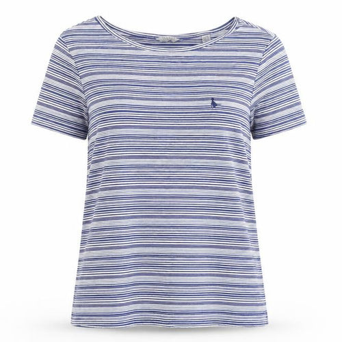 Jack Wills Womens Blue Striped  Basic Polo Size 10