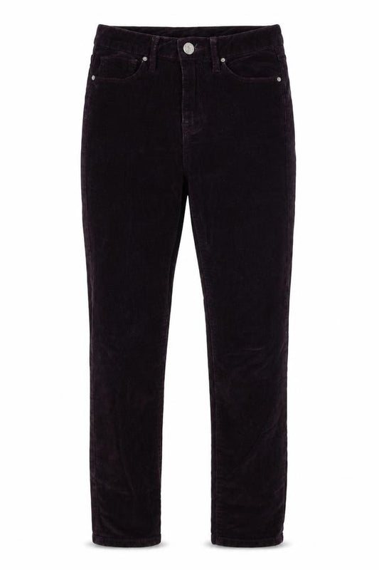 Front view of BDG women’s purple trousers, size UK 26, in, 27-inch leg