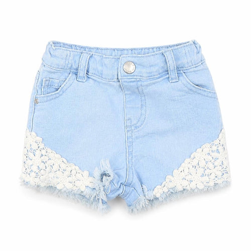Primark Girls Blue  Denim Capri Trousers Size 9 Months  - Shorts