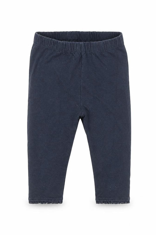 Front view of Nutmeg Baby Blue Capri Leggings, size 3-6, Months