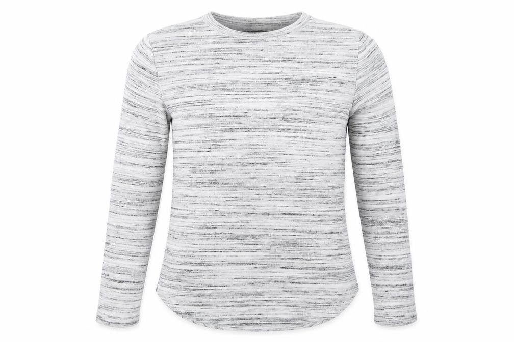 Front view of Marks & Spencer women’s grey jumper, size UK 10