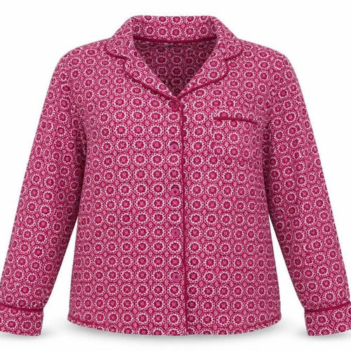 Carole Hochman Womens Pink Geometric  Top Pyjama Top Size M