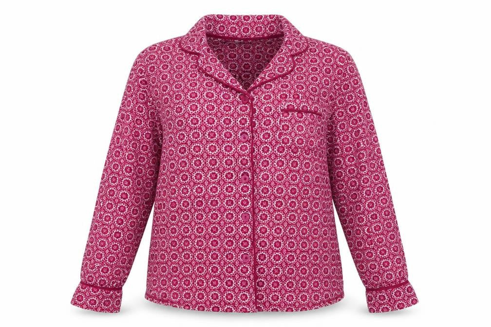 Carole Hochman Womens Pink Geometric  Top Pyjama Top Size M