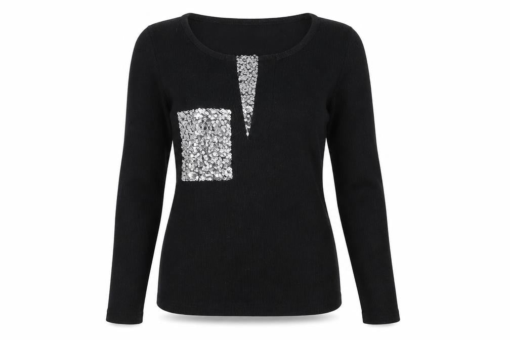 Front view of Dima Fashion women’s black jumper, size S