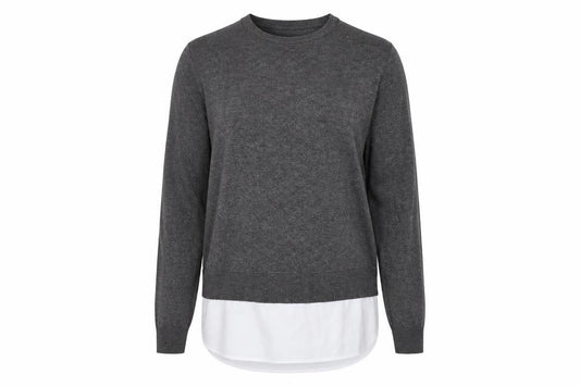 Front view of F&F women’s grey jumper, size UK 12