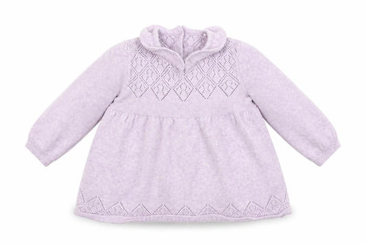 Front view of Tu girls’ pink a-line, size 0-3, months