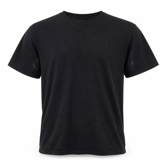 Front view of New Love Club men’s black t-shirt, size S