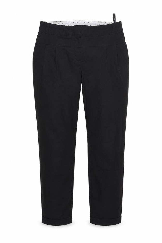 Front view of Next women’s black snow pants trousers, size UK 12, 25-inch leg