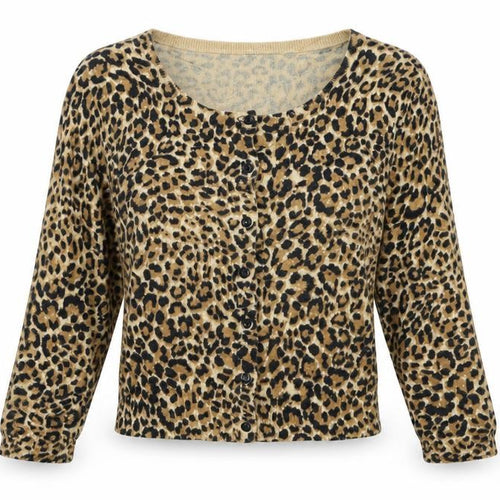Preworn Womens Brown Animal Print  Cape Jumper Size 10