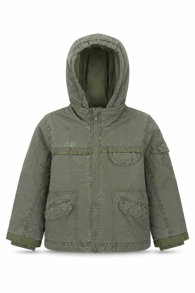Mini Mode Boys Green   Basic Coat Coat Size 18-24 Months