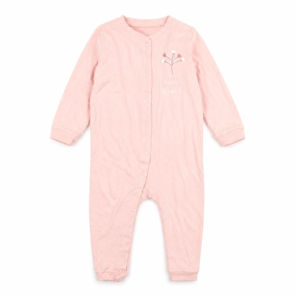 Lupliu Girls Pink  Jersey Babygrow One-Piece Size 18 Months  - Sweet Flower