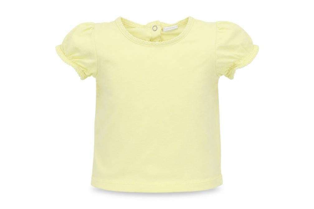 H&M Girls Yellow Polka Dot Jersey Basic T-Shirt Size 12-18 Months