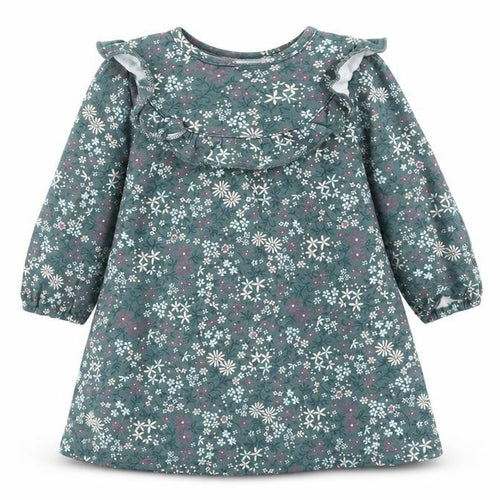 George Girls Green Floral  A-Line  Size 3-6 Months