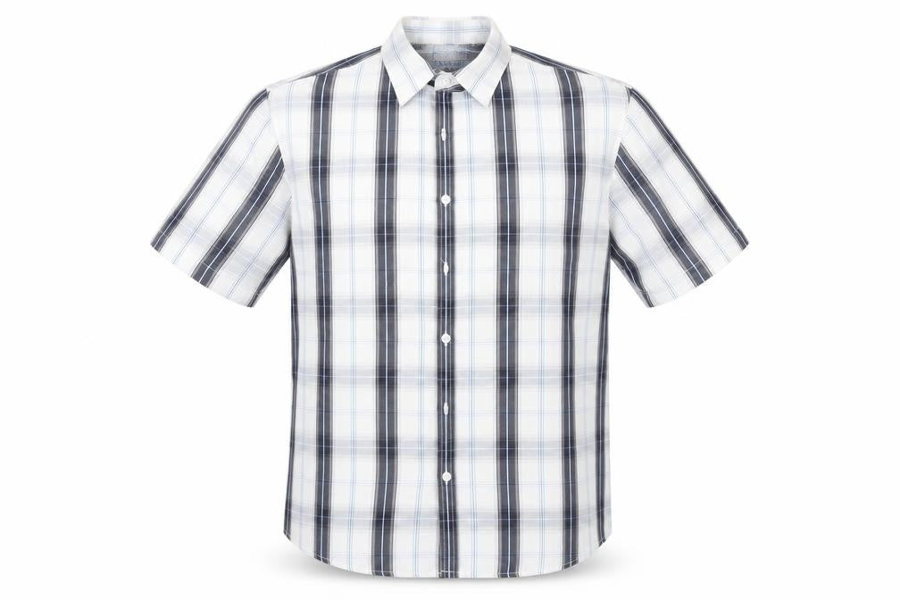 Urban Spirit Mens Blue Plaid   Button-Up Size M