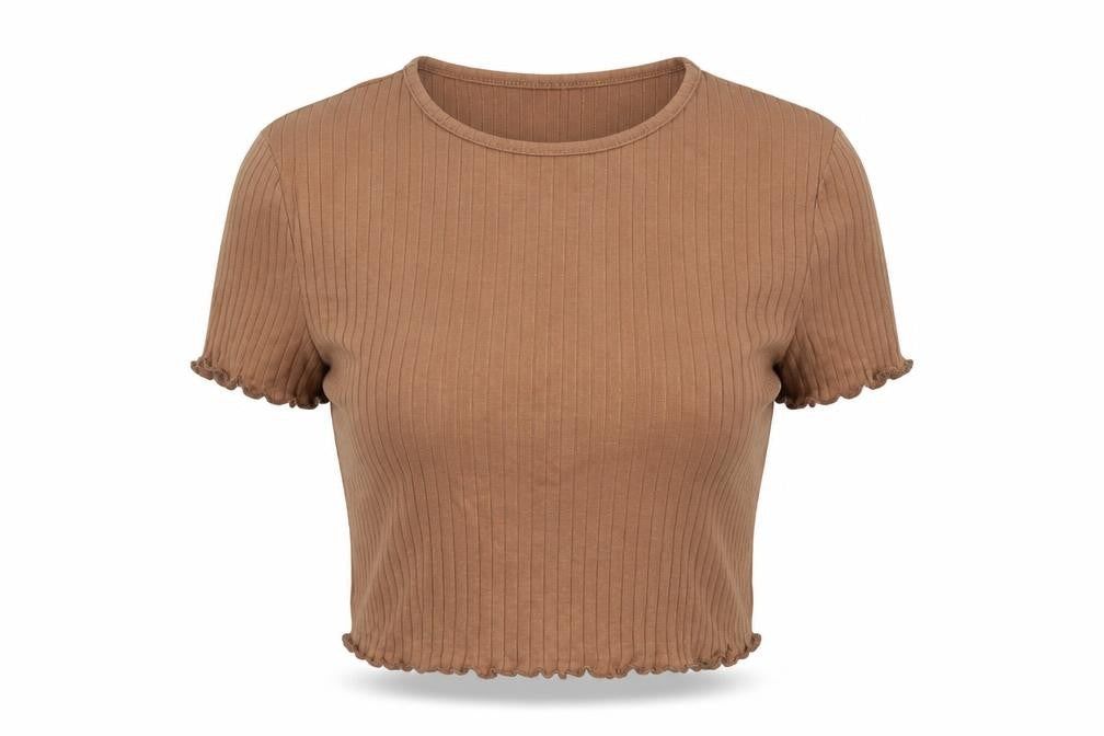 SHEIN Womens Brown   Basic Blouse Size XS
