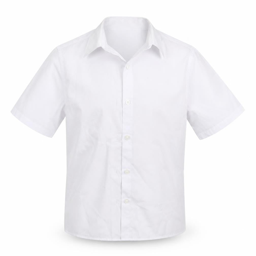 Marks & Spencer Boys White   Basic Button-Up Size 7-8 Years  - School