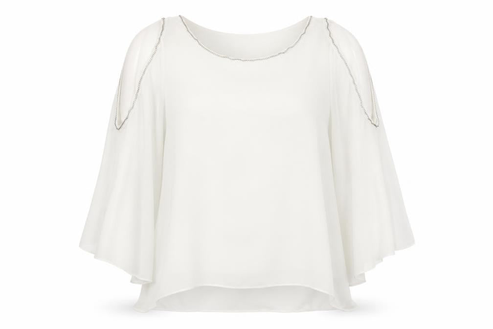 Cherry Koko Womens Ivory   Basic Blouse Size S