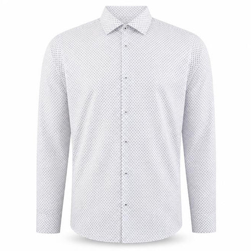 burton menswear Mens White Geometric   Button-Up Size L