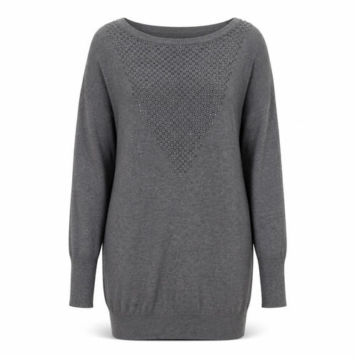 Wallis Womens Grey Geometric  Jumper Dress  Size S