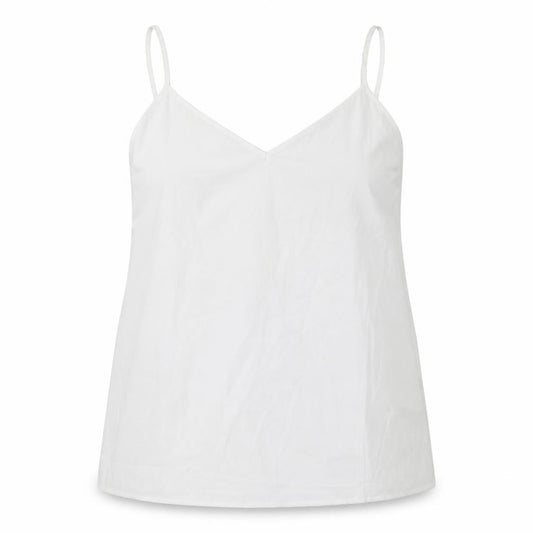 Front view of ASOS women’s white basic blouse, size UK 18