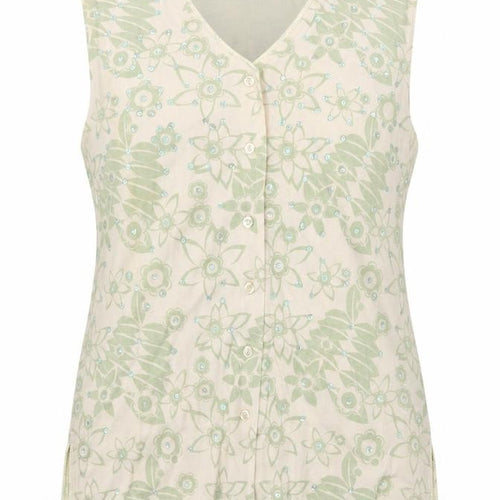 South Lodge Womens Green Floral  Basic T-Shirt Size 2XL