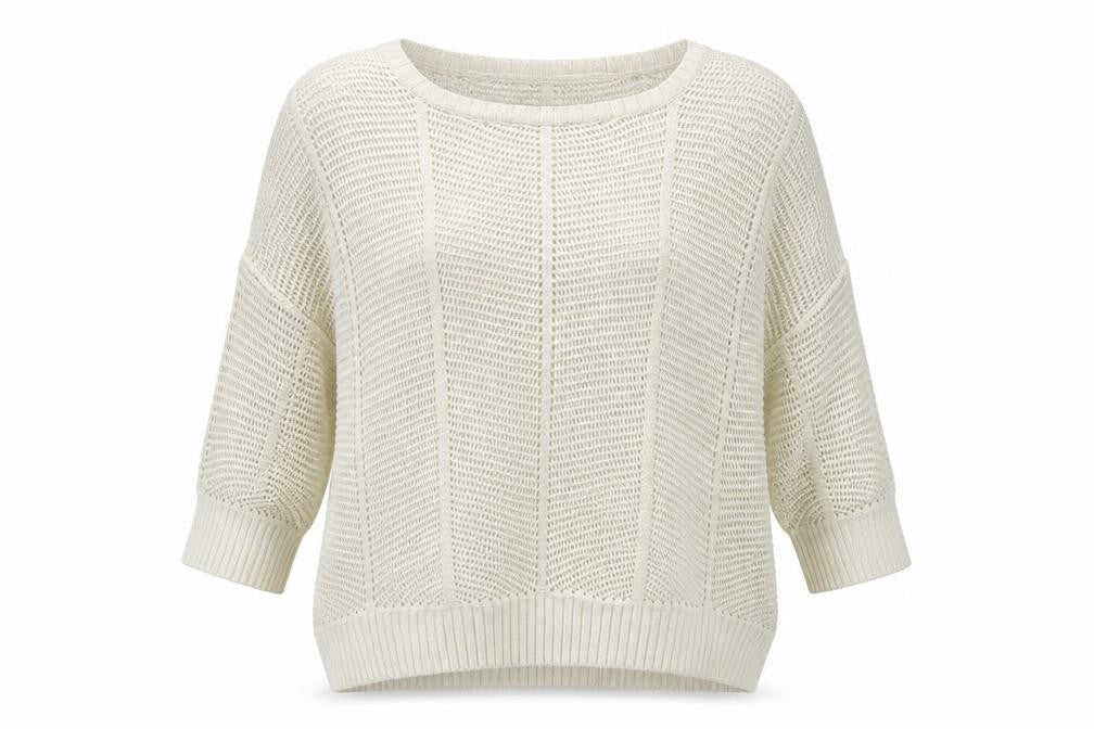 Front view of New Look women’s white jumper, size UK 18
