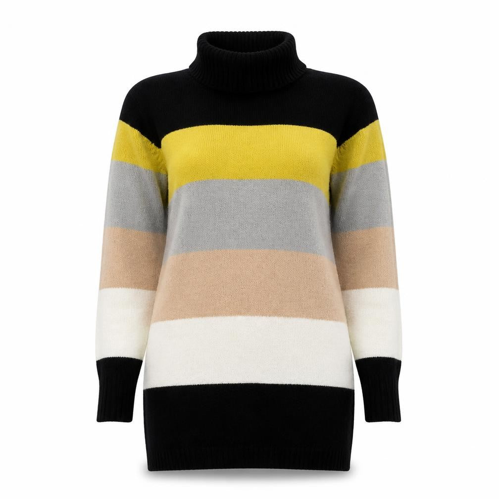 Select Womens Black Striped  Pullover Jumper Size 8