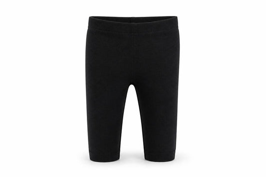 Front view of H&M girls’ black trousers, size 3-6, months - 2-4 months