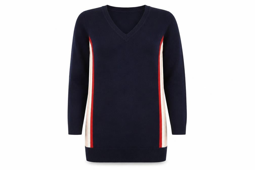 Front view of Next women’s black knit jumper, size UK 10