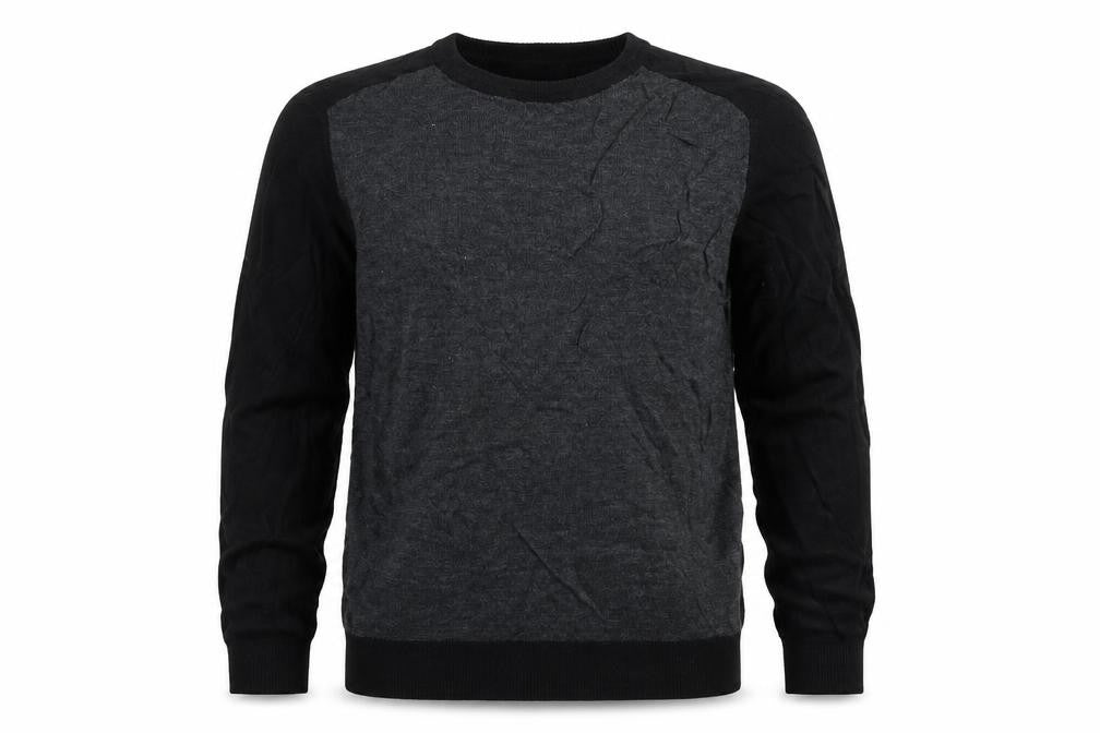 Front view of Red Herring men’s black knit jumper, size M