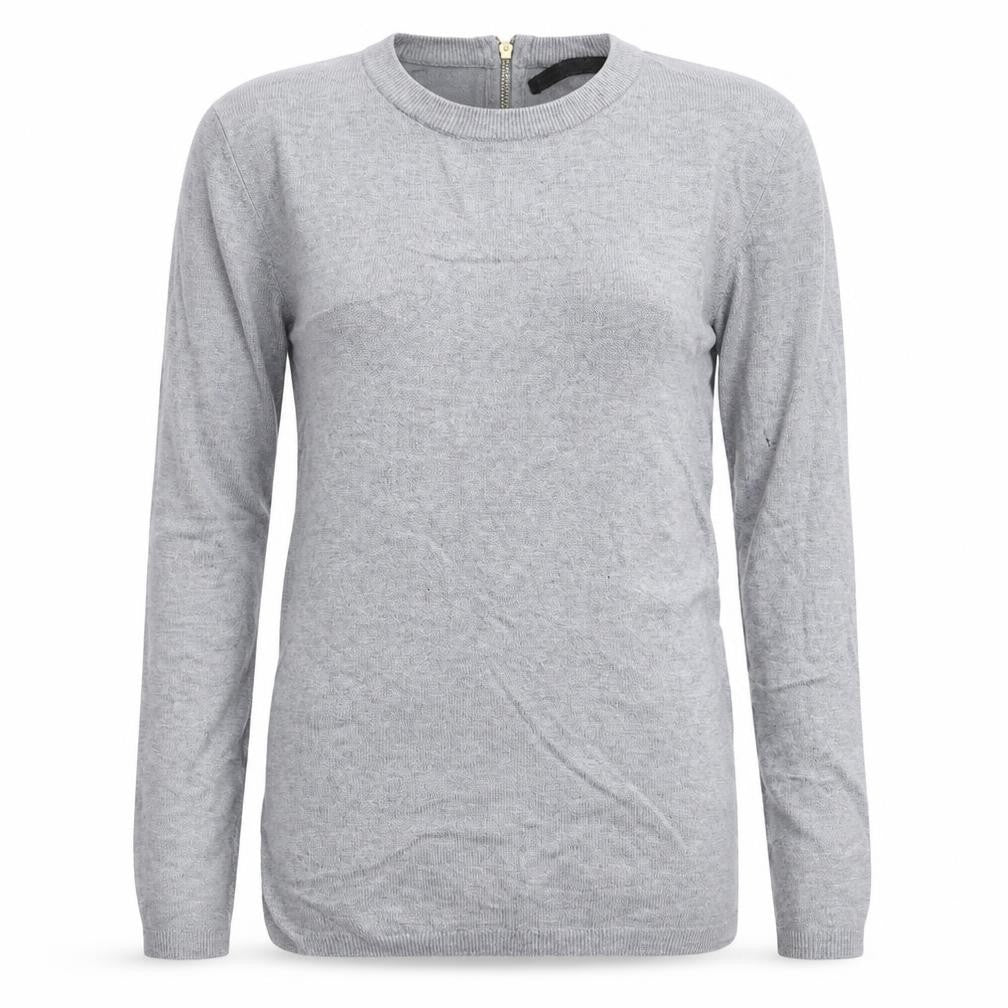 Front view of Zara women’s grey knit jumper, size S
